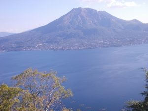 寺山から見える桜島